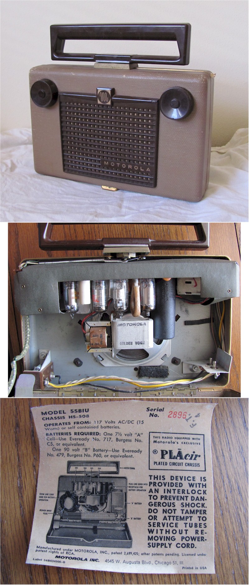 Motorola 55B1U AC/battery Portable